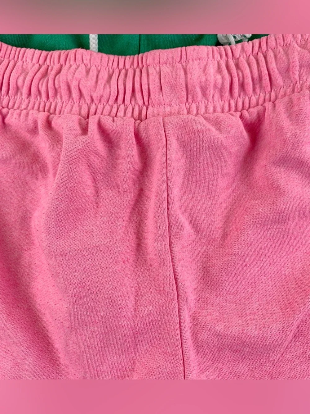 Lot of 2 Gap girl's Cotton Drawstring sweat Shorts - Pink & Green size M(8)